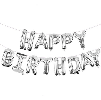 Happy Birthday Balloons Banner 16 Inch