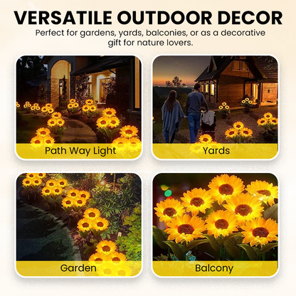 Solar LED Sunflower Lights for Outdoor Garden Decor