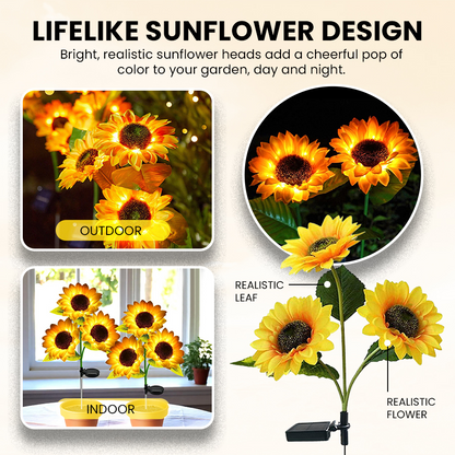 Solar LED Sunflower Lights for Outdoor Garden Decor
