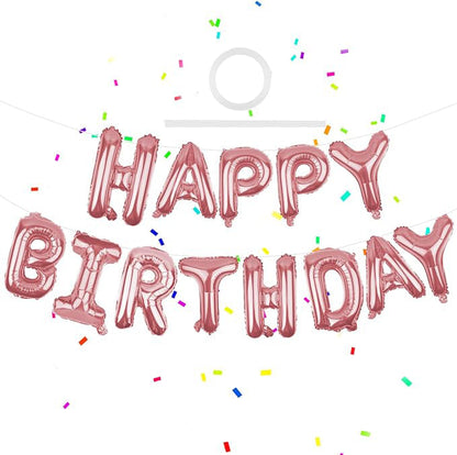 Happy Birthday Balloons Banner 16 Inch