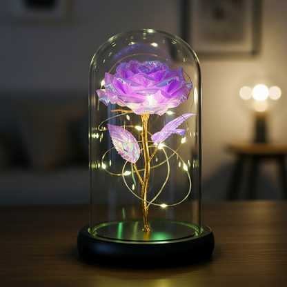 Simulated Gold Foil Rose & Preserved Flower