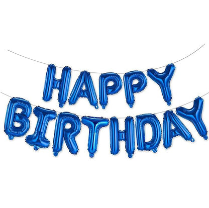 Happy Birthday Balloons Banner 16 Inch