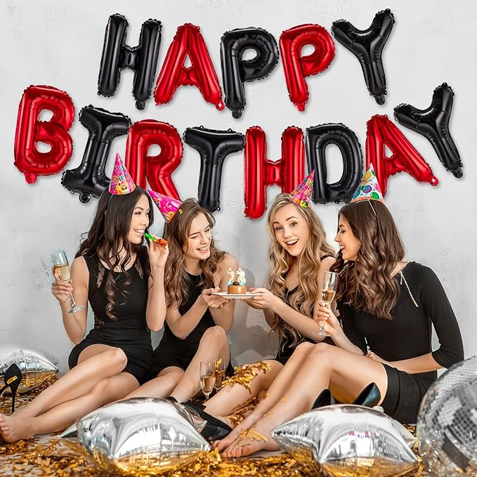 Happy Birthday Balloons Banner 16 Inch