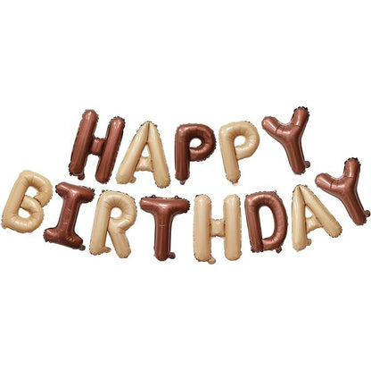 Happy Birthday Balloons Banner 16 Inch