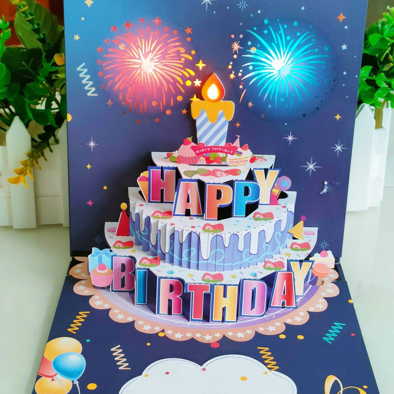 LIGHTS & SOUND Pop up Happy Birthday Card🎁
